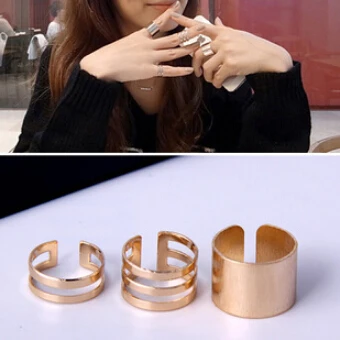 

3Pcs/Set Fashion Top Of Finger Over The Midi Tip Finger Above The Knuckle Open Ring XY-R20