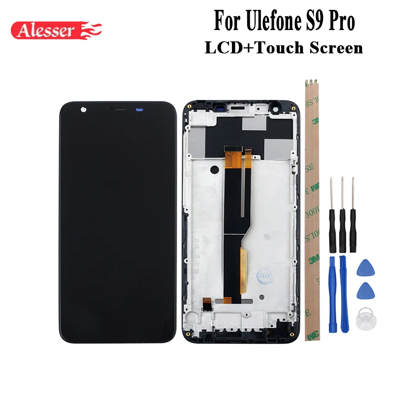 

Alesser For Ulefone S9 Pro LCD Display and Touch Screen With Frame +Silicone Case Repair Parts With Tools For Ulefone S9 Pro
