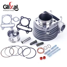 Glixal GY6 125cc китайский мотор для скутера 52,4 мм цилиндр комплект с поршневым комплект для детей на возраст от 4 152QMI JONWAY ZNEN для Roketa ATV Мопед