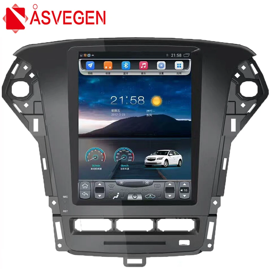 Asvegen для Ford Mondeo 2011 2012 2013 10,4 ''вертикальный Экран Android 6,0 автомобиля DVD gps навигации стерео радио мультимедиа плеер