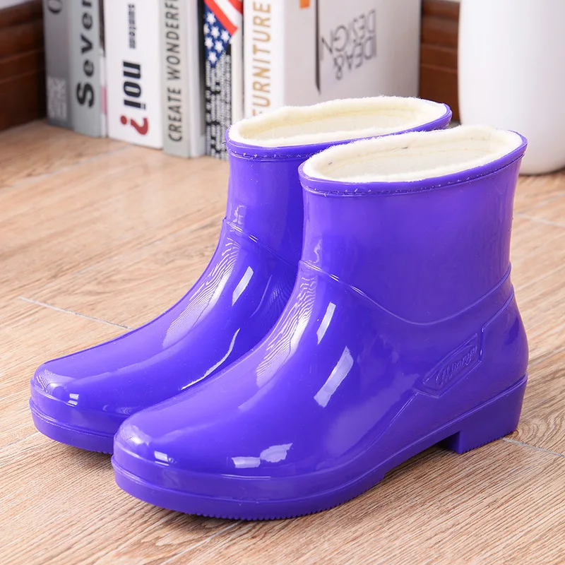 Aleafalling/модные короткие резиновые ботильоны; водонепроницаемая обувь на плоской подошве; женские резиновые ботильоны на шнуровке; Botas W-012