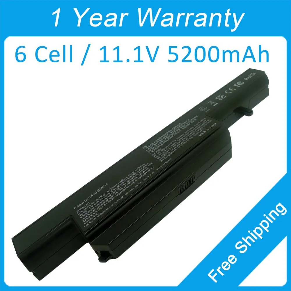 Новый аккумулятор для ноутбука 5200 мАч CLEVO W150HNQ W25AES W250HUQ W251CUQ W251EUQ W270EGQ W270HPQ E4125-C