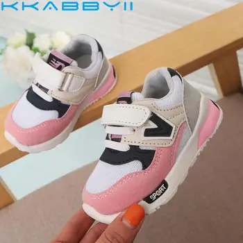 

New Spring Summer Mesh Children Sneakers Hook&Loop Girls Boys Shoes Fashion Cut Soft Kids Shoes Size 21-30