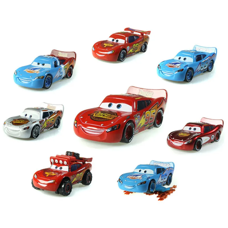 

Disney Hot Sales Pixar Cars 17 Different Styles Gold Dinoco Blue Black Police Lightning McQueen Diecast Metal Toys Car For Kids