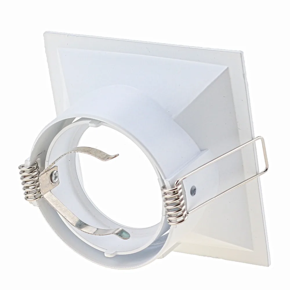 Suporte de Luminária de Teto de Led Quadrado de Alumínio de Alta Acessórios de Lâmpada Branco e Preto Qualidade Moldura Acabamento Gu10 Mr16 8 Luzes e Iluminação