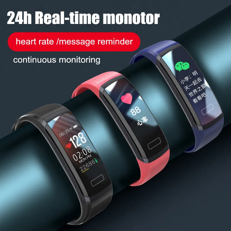 

Longet GT101 Smart bracelet Real-time Heart Rate Monitor Sport smart band 0.96" Color Screen Smart watch ip67 waterproof watch