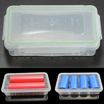 

Newly Clear Plastic Waterproof Battery Storage Case Holder Organizer For 18650 16340 Batteries with Case Bag
