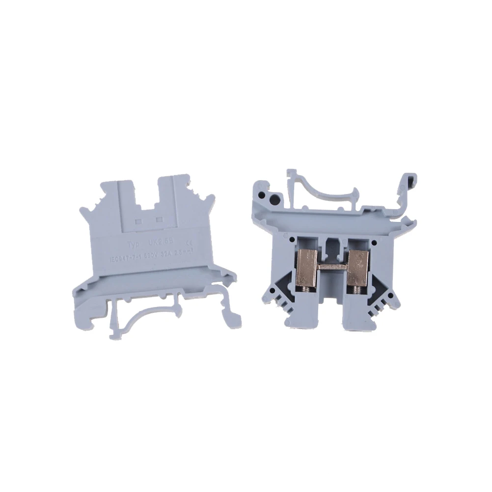10 шт./лот Пластик клеммные колодки UK-2.5B Din Rail Универсальные коробки винт Тип 800V 32A |