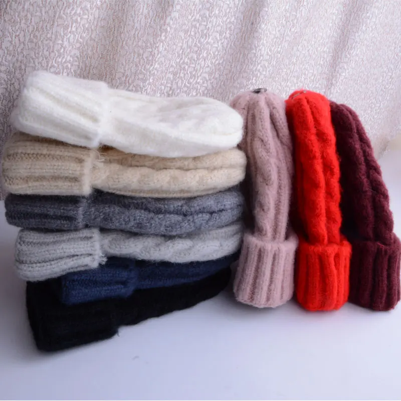 winter hat female winter cap hat with pompon knitted caps women beanie female hats for women pom pom hat