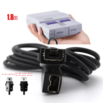 

100pcs a lot 1.8m Extension Cable for SNES Mini Classic/Wii/ Mini NES Classic controller Edition Handle extension cord