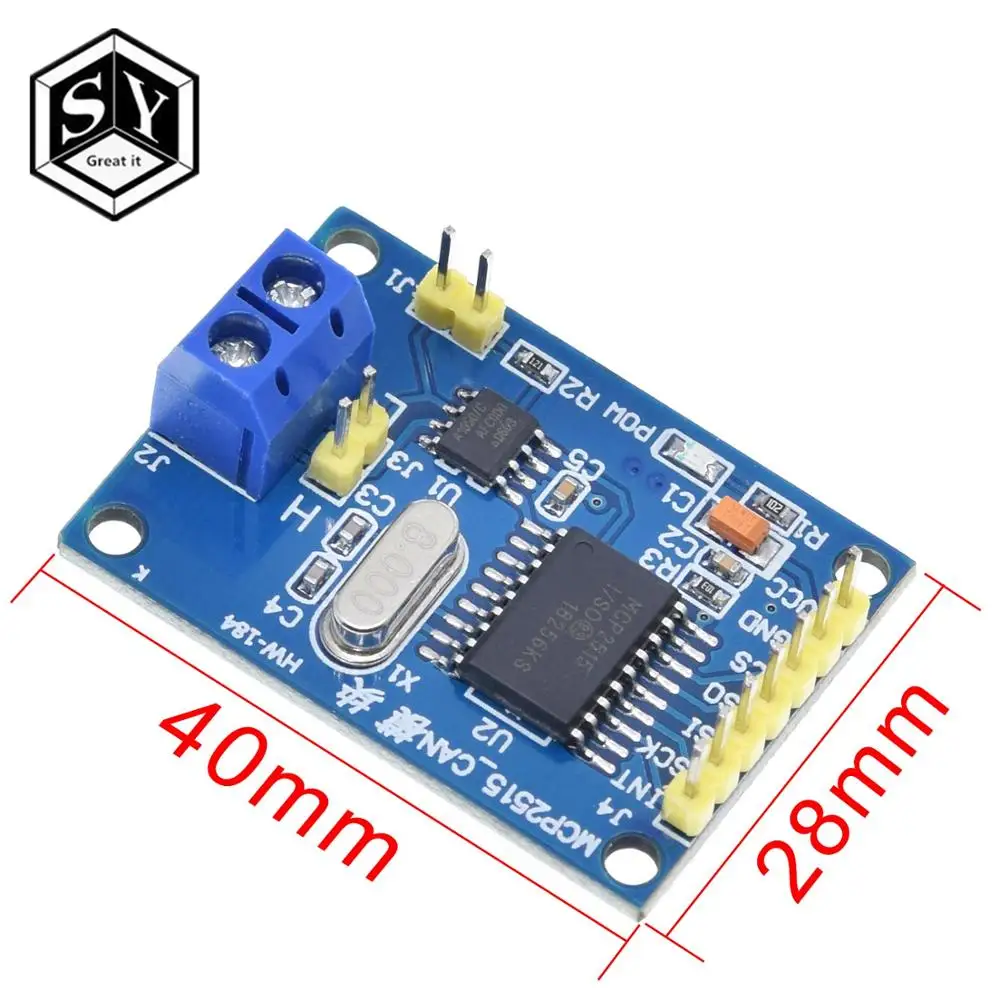 1 шт. Great IT MCP2515 CAN Bus модуль TJA1050 приемник SPI для 51 MCU контроллер рычага