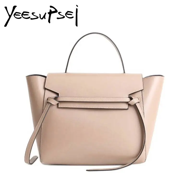 

YeeSupSei Genuine Leather Crossbody Women Shoulder Bag Clutch Female Handbag Designer Solid Color Trapeze Bag Large Tote Bolsa