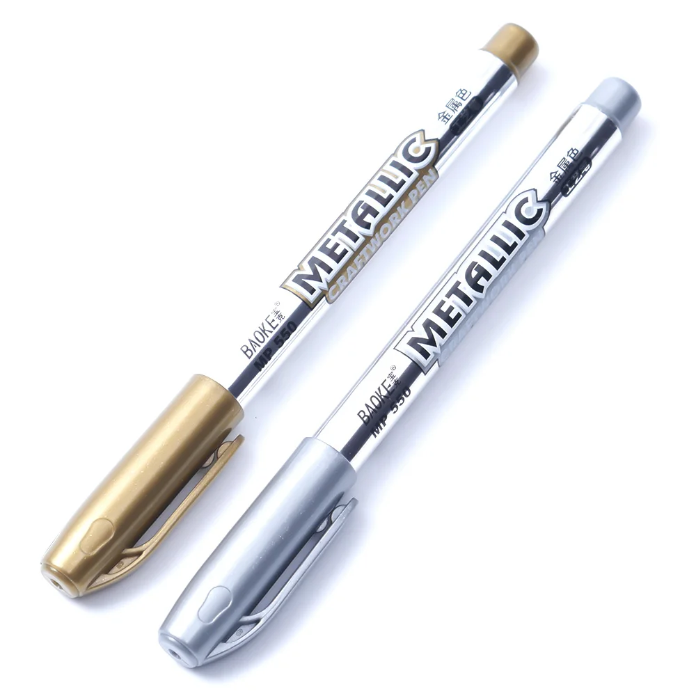 DIY металлический маркер с перманентной краской технология золото и серебро водонепроницаемый 1,5 мм ручка для рисования студенческие принадлежности MP550 художественная краска ing