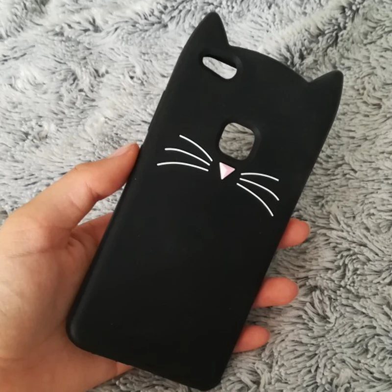 

Case For Huawei P20 P10 P9 Mate 10 20 lite P Smart Case On Honor 7C 7A Pro 8X 7X 8 9 10 Lite Cover Soft Silicone 3D Cute Cat TPU