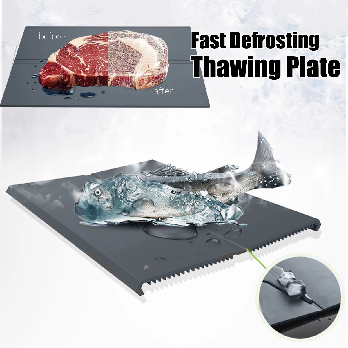 SURVEN Fast Defrosting Tray Plate 18 X Speed Quick Thawing Safe Way to