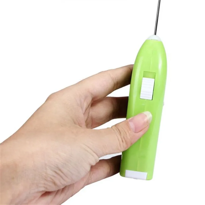 Hot Drinks Milk Frother Foamer Whisk Mixer Stirrer Egg Beater Electric Mini Handle Egg Beater Kitchen Tools #4n14 (5)