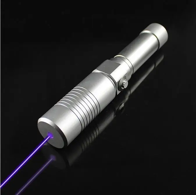 

Focusable High Power Violet blue Laser Pointer 10000m 405nm Laser Flashlight With Safty Keys Rechargeable burn match