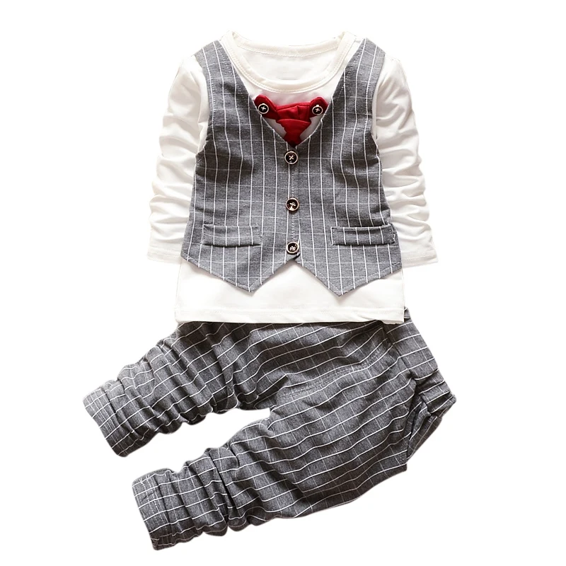 

Baby Boys Gentlemen Clothing Set Baby Boy Vestidos Plaid Clothes Set Kids Clothes