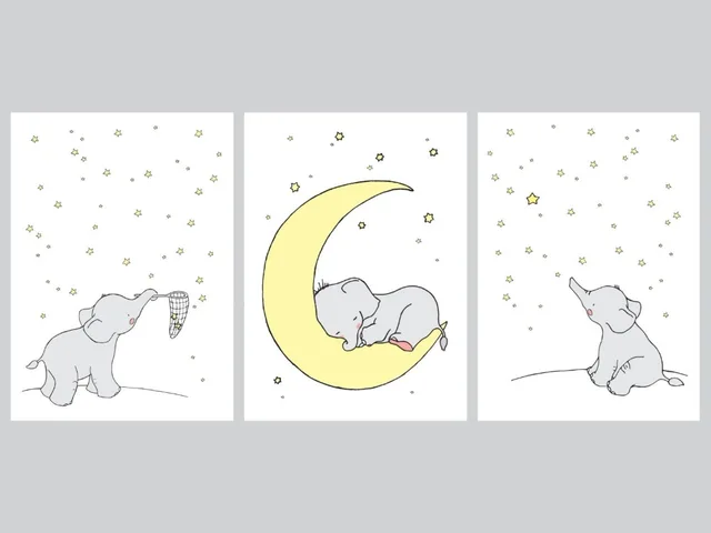 Cartoon Elephant Canvas Painting Wall Picture Art Prints Cute Cartoon Elephant Canvas Painting Wall Picture Art Prints Cute Animals Koala Print Poster Baby