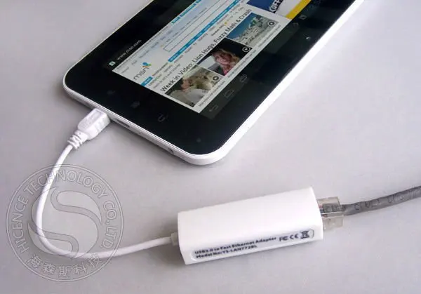 Высокое качество микро USB 2,0 Ethernet Сетевая карта 10/100 RJ45 для Android MID, мобильный телефон