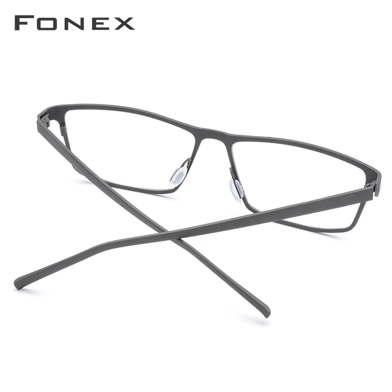 Montura de gafas de titanio puro FONEX montura de gafas 2019 nuevas gafas de prescripción para hombres gafas cuadradas montura óptica de miopía gafas - 4