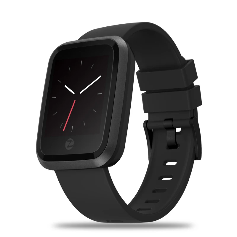 Zeblaze Кристалл 2 умные часы IP67 Водонепроницаемый Носимых устройств монитор сердечного ритма Цвет Дисплей Смарт часы для Android IOS - Цвет: Black