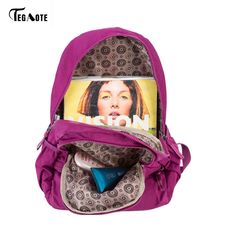 TEGAOTE классический рюкзак модный рюкзак молодежный Mochila Feminina повседневные нейлоновые рюкзаки для подростков девочек мальчиков детские школьные сумки