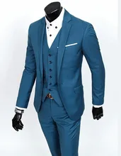 Brand New Groom Tuxedo Groomsmen 4 Colors Wedding/Dinner/Evening Suits Best Man Bridegroom (Jacket+Pants+Tie+Vest) B19