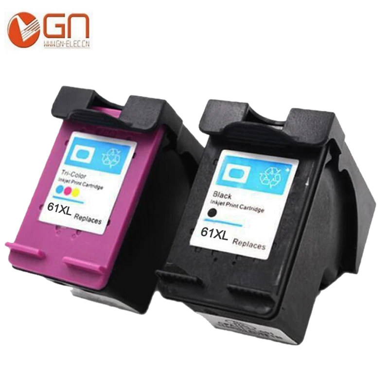 GN 2Pcs 61XL Ink Cartridge replacement for HP 61 XL use for HP Deskjet