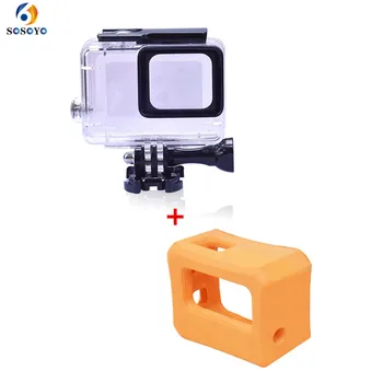 

Floaty float Snorkeling protection frame Case Cover+45M Waterproof Case Protective Shell Housing For Gopro Hero 5 6 Accessories