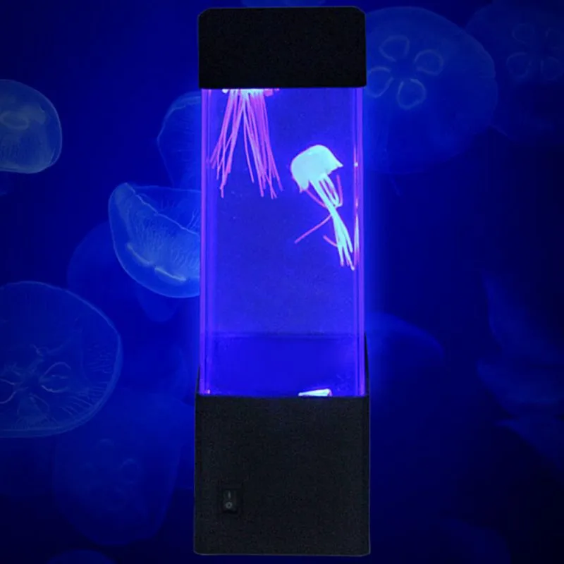  Table Motion Jellyfish Lamp Aquarium LED Tank Desk Lamp Night Light Color Changing Mood Lamp For Ho - 32909702484