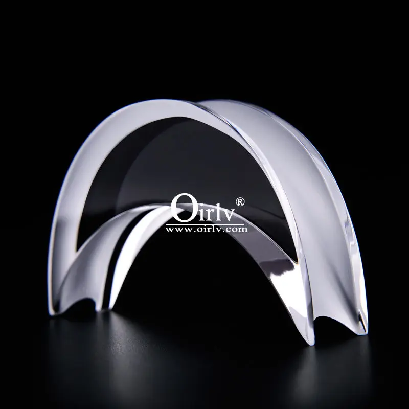 Oirlv Transparent Acrylic Jewelry Necklace Pendant Long Chain Display Crescent Style Prop Holder (3)