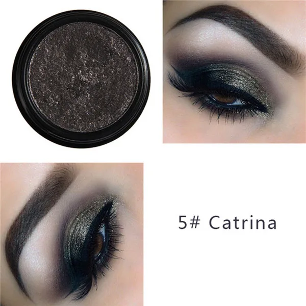 05 Catrina Новинка, блестящая палитра теней для век, палитра для пигментов, мерцающая пудра, водостойкая Кисть для макияжа, случайный цвет, TSLM1 - Цвет: 05 Catrina