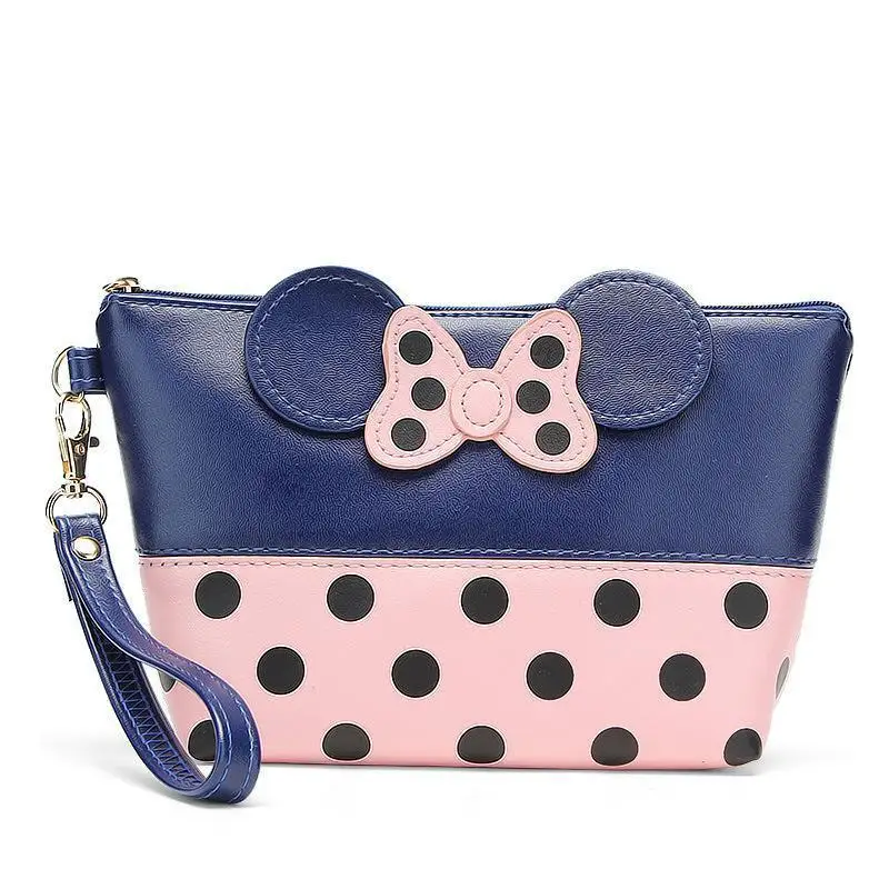 Косметички Minnie женская косметичка новая мультяшная большая сумка клатч с бантом