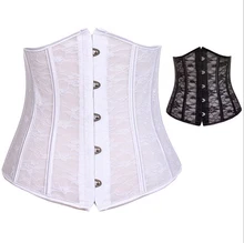 NEW breathable lace summer wedding underbust Sexy Waist Workout Cincher Body Shaper Shapewear Corset L2833-J for Women girl