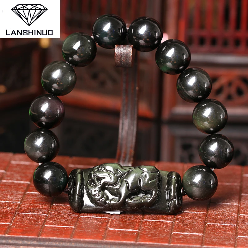 

light color for men and women section counter genuine Obsidian single hand brave jewelry wholesale supply
