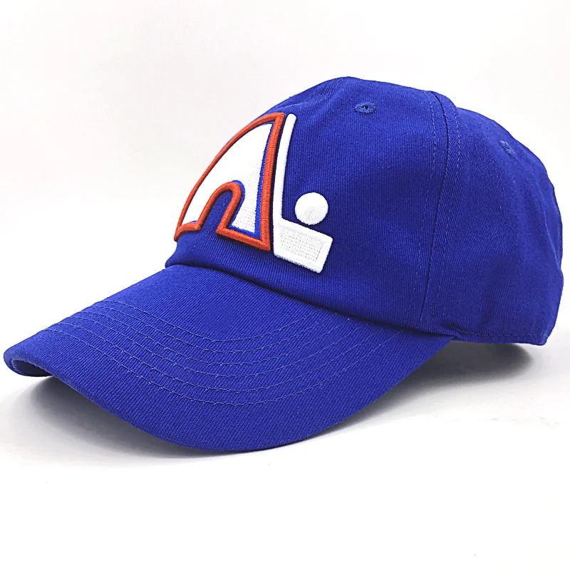 

Cool Hockey high quality Cotton Blue Unisex Hats With A Logo BQM002