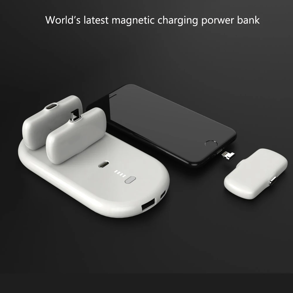 CRDC Mini Power Bank Magnetic Type-C Micro 8 PIN USB Power Bank Portable External Battery Smart Charger For iPhone Samsung CRDC Mini Power Bank Magnetic Type-C Micro 8 PIN USB Power Bank Portable External Battery Smart Charger For iPhone Samsung