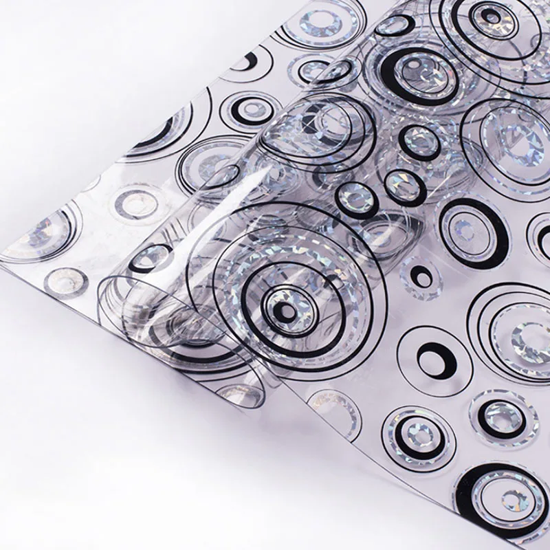  HAZY PVC Tablecloth Waterproof Rectangle Table Cover Transparent with Kitchen Pattern Oil Table Clo