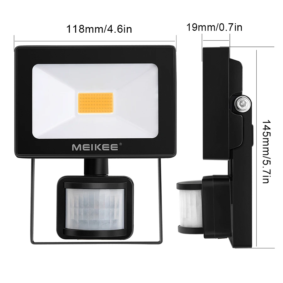 Sensor de Movimento Lâmpada ao ar Luz de Inundação Luz de Halogéneo Meikee Ac110v 10 w Levou à Prova d' Água 220 v Levou Holofote Projetor Refletor da Livre 15 de movimento à prova dwaterproof água ac110v