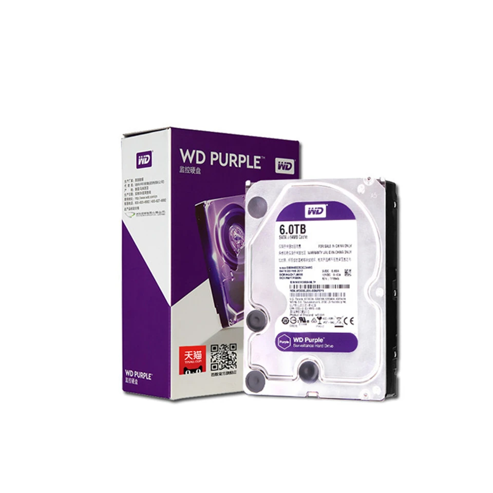 WD Purple 6 ТБ HDD для наблюдения жесткий диск SATA 0 ГБ/сек. 3 5 &quotВнутренний камеры