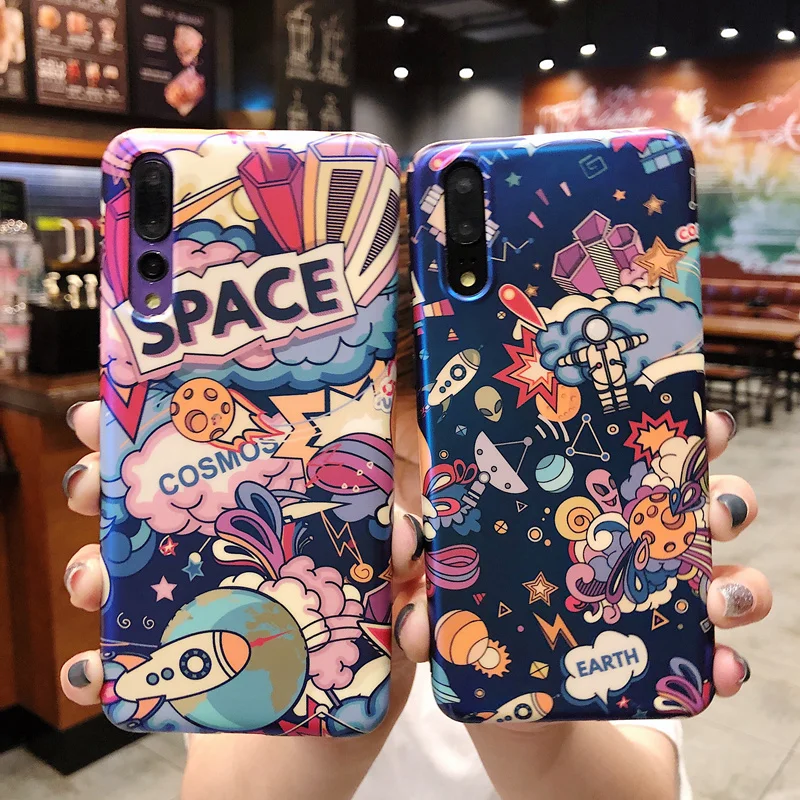 Чехол Space Earth Planet для Huawei P20 Mate 30 Pro P30 Lite 20 Nova 5i Honor с мультипликационным рисунком