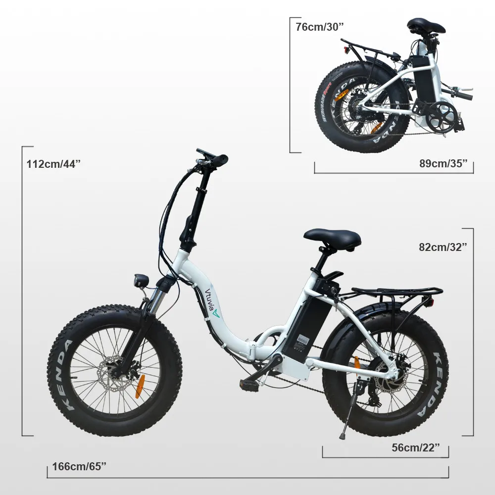 Черный цвет 20 дюймов складная рама E bike 4 0 дюйм. Толщина шина 48V 500W 12Ah литиевая