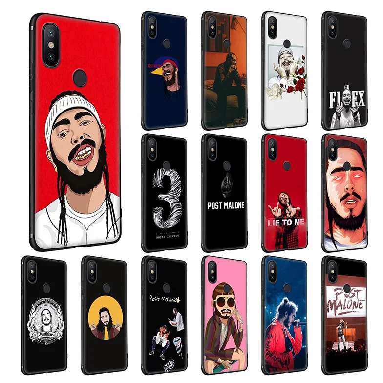 WEBBEDEPP Post Malone PostMalone Soft Silicone Case for Xiaomi Redmi Note 7 6 6A 5 4 4X 4A S2 Plus Pro Lite Go |