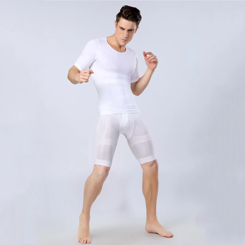 High Waist Trainer Men Bodysuit Slimming Compression Contour Body Shaper Strong Shaping Underwear Shorts Slim Fit Boxer Pants