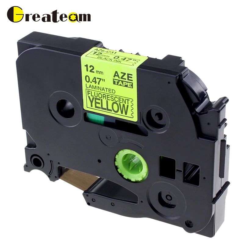 Greateam 1pcsTZe C31 TZ C31 TZe C31 Compatible Brother P Touch Black on ...