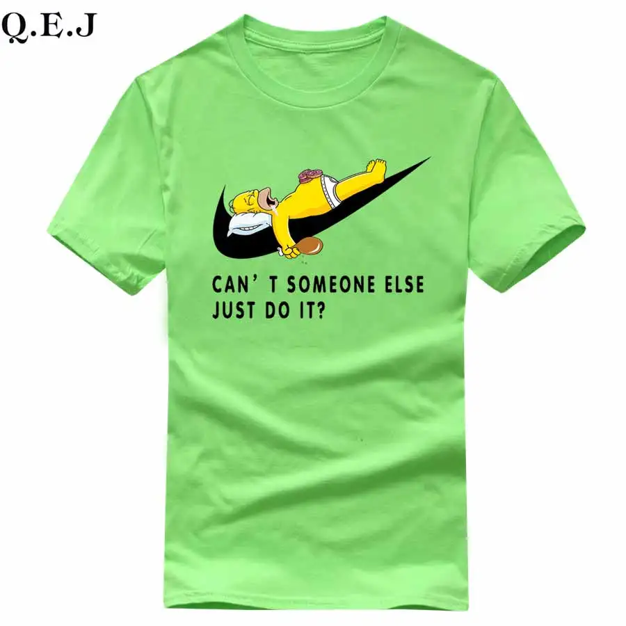 Simpson can't some else just do it print brand t shirts Unisex Cotton Casual Shirt White Top Tees men's clothing Big Size:XS-XL