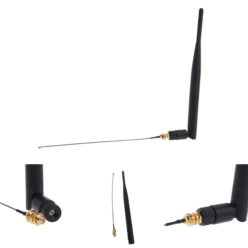 Бесплатная доставка 2 4 GHz 5dBi Wifi антенна PCI U.FL IPX к RP SMA Мужской Pigtail Удлинительный