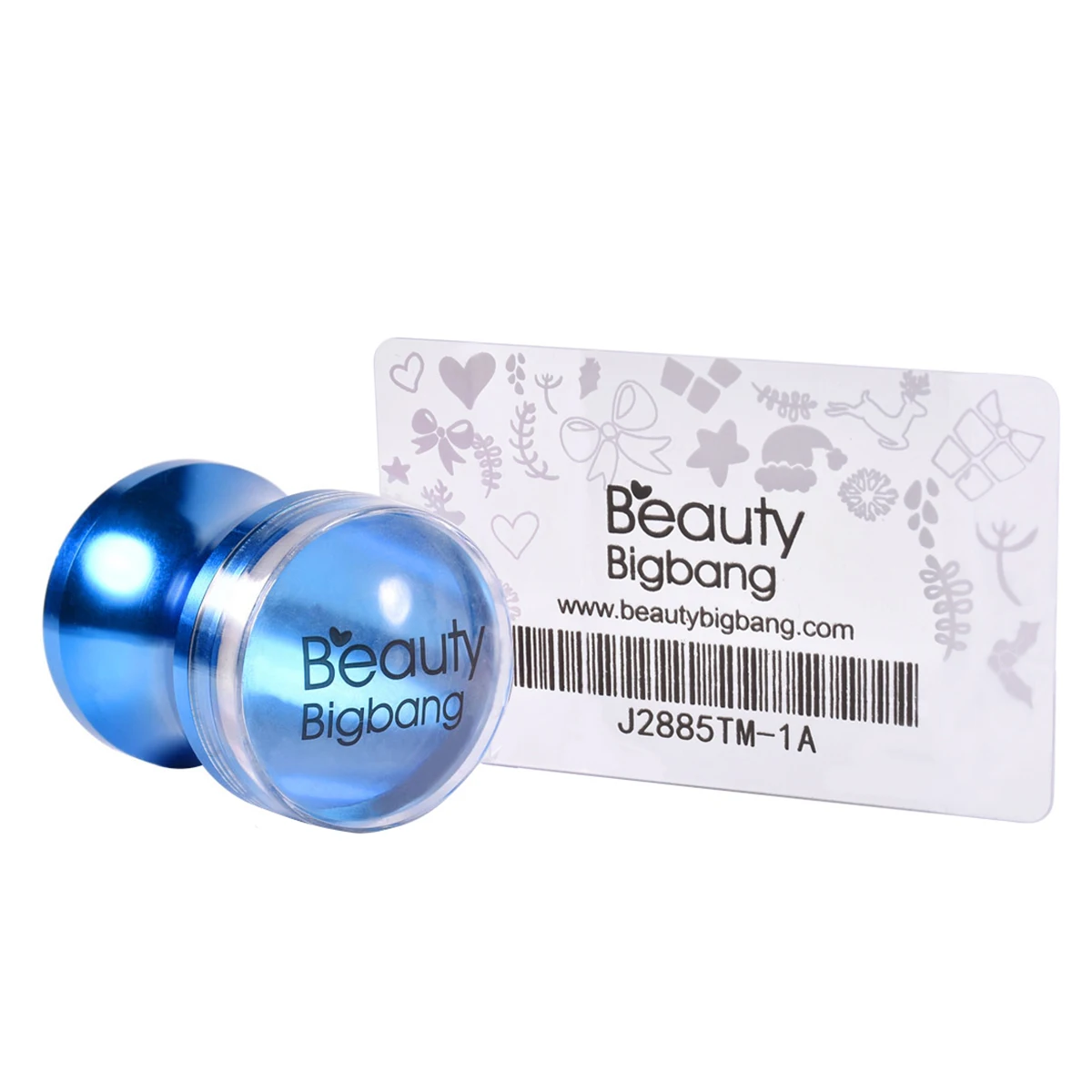 BeautyBigBang набор стемперов для дизайна ногтей с металлической головкой, пластиковый скребок, прозрачные силиконовые пластины для штамповки ногтей, трафарет, синий штамп