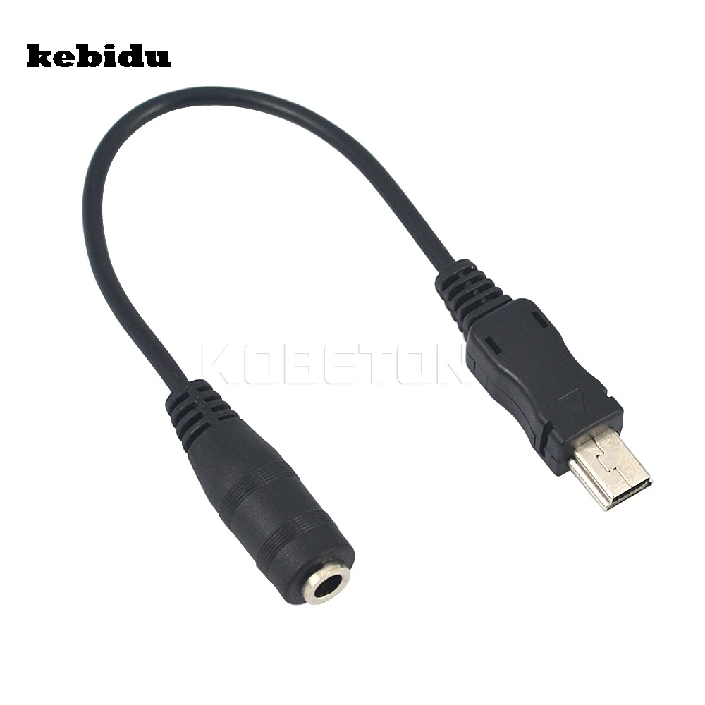 Kebidu мини USB штекер на гнездо 3 5 мм аудиокабель шнур для активного зажима микрофон